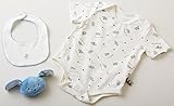 ベビー肌着　バニーズ・バイ・ザ・ベイ　高級ベビー服　ビブ　ロンパス肌着とスタイセット＊ベビー服とビブの箱詰めギフト＊出産祝いにもどうぞ (ブルー)
