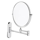 Fenteer メイクアップミラー　バスルームミラー　伸びるミラー　両面ミラー　3倍 拡大鏡　メイクアップ　洗面　化粧台　便利　２サイズ選べる - 7インチ