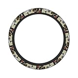 ムーミン リトルミイ 車用ハンドルカバー軽自動車 高級滑り止め汚れ防止ステアリングカバー普通車ハンドルカバー おしゃれ手触りよし内装品アクセサリー車のハンドルカバー オールシーズン対応 取り付けが簡単。38cm