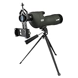 SVBONY SV28 フィールドスコープ 直視型 単眼 望遠鏡 野鳥観察 スマホアダプタ付き 20倍-60倍60mm (4段三脚なし)