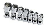 SK 4934 7 Piece 1/4-Inch Drive 6 Point 3/16-Inch to 9/16-Inch Flex Socket Set by SK Hand Tool