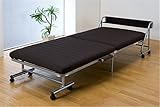 リクライニング折りたたみベッド 寝具 家具 ブラウン