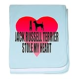CafePress – ジャックラッセル・テリア – スーパーソフトベビー毛布、新生児おくるみ ブルー 050739383425CD2