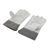 B Baosity 1対　リガー手袋　保護用手袋　電気溶接　作業用手袋　耐熱　革製　五本指　保護手袋　爪付き