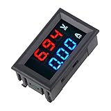Lovoski デジタル電圧計電流計　デュアル　LED　赤青　パネル　メーター　0-50A　0V-100V　テスター 　