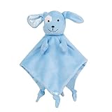 Snooze Baby Security Blankets Ultra Soft Plush Breathable Snuggle Blanket Cute Puppy, Light Blue by 