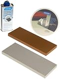 Norton Oilstone Sharpening Kit: 1) 8 x 3 Medium India stone, 1) 8 x 3 Ultra Fine Hard Arkansas stone