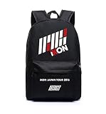韓流グッズ IKON ファッション VIP 可愛 B.I Bobby SHOW TIME バッグ リュックサック (ブラック)