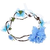 Domybest子供　ベビー　花冠　フラワーヘアバンド　ドレス　ヘアアクセサリー　結婚式　髪飾り 女の子 　キッズ髪飾り ウェディング 披露宴　6色 (F)