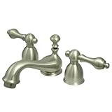 Kingston Brass KS3958AL Two Handle 4 in. to 8 in. Mini Widespread Lavatory Faucet with Brass Pop-up
