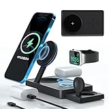 VHBW ワイヤレス充電器 3in1 折りたたみ Magsafe対応 Qi急速充電 15W/10W/7.5W iPhone13 充電器 iP