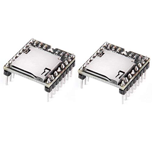 Hiletgo 2個セット Tfカード Uディスクミニ Mp3プレーヤー オーディオ 音声 モジュールボード Arduino Dfplayに対応 Wireless Phone Accessory