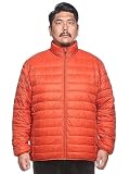 [B＆T CLUB] サカゼン 大きいサイズ メンズ 撥水 フルジップ スタンド ライトダウン ジャケット 700フィル オレンジ / X1(3L〜4L相当)