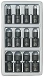 Sunex 1814 12 Piece 1/4-Inch Drive Universal Standard Metric Impact Socket Set [並行輸入品]