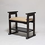 玄関椅子 幅58×奥行34.5×高さ54cm　ブラウン