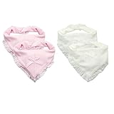 Big elephant baby girls 4パックソフトコットン幼児用Drool Bibs bib-01