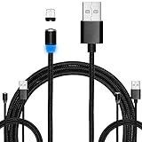 GoodsLand 【 4点 セット 】 最大 2.4A マグネット USB 充電ケーブル 急速充電 スマホ スマートフォン 充電 ケーブル コード 【 1m 2本 + 2m 1本 + 片面ライトニング 】 GD-MCBL-4SET-C112-LTNG