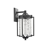 Chloe Lighting CH822024BK16-OD1 Transitional 1 Light Black Outdoor Wall Sconce 16" Height [並行輸入品]
