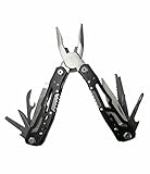 FixtureDisplays multi-tool、14-in-1ステンレススチールmulti-plier W /ナイフ、ケーブルカッター、ラジオペンチ、Saw、ファイル、Screwdrivers、