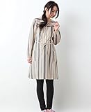 犬印本舗 Fairy フェアリー マタニティ パジャマ 授乳口付き ヨーク 切替 ストライプ 柄 ナイティ 妊婦服 産前 産後 長袖 アジャスター調節可 M ～ L キナリ 21889 2188910