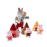 Lilliputiens, Wolf Handpuppet and 3 Little Pigs [並行輸入品]