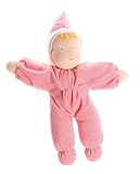 Grimm's Soft Cuddle Baby Natural Waldorf Doll, Pink [並行輸入品]