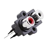 Lovoski 10ピースセット　PCBマウント　AV　同軸　コンセント　2 RCA　メス　ソケット　コネクタボード