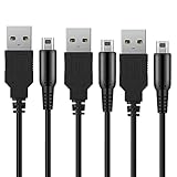 Suptopwxm 3DS 充電器 充電ケーブル 1.2m 3本セット USB電源コード New3DS/ New3DSLL /3DS /3DSLL/ i2DS /DSi/DSiLL/2DSなど用 (ブラック)