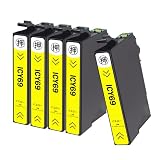 【ASSIST-BOX】エプソン(EPSON)用 IC69 ICY69 互換インクカートリッジ 砂時計 インク イエロー 5本 対応機種:PX-045A PX-046A PX-047A PX-105 PX-405A PX-435A PX-436A PX-437A PX-505F など 互換インク 大容量 個別包装 残量表示 増量