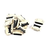uxcell　フラットケーブルコネクタ　FFC FPCリボンソケットコネクタ プラスチック　金属　 0.5mmピッチ　8ピン　20個入り
