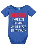 全体Fitness Pizza Funnyボディスーツベビーロンパース カラー: ブルー