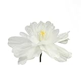 22" White, Green and Yellow Decorative Spring Floral Artificial Craft Stem