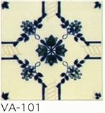 150角 デザインタイル 花 イスラム風(昭和レトロ)な磁器絵タイルです。 壁、床(キッチン カウンター・テーブル・浴室)のDIYリフォーム、 プランター作成にお勧めです。コースター、鍋敷き等、アンテ