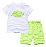 春夏 子供服 キッズ 男の子 上下セット 半袖Tシャツ半ズボン パジャマ さめ柄 ブルー 綿130 140 (5歳(110-115cm), 白い)