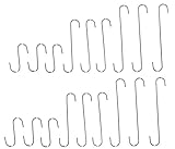 ALAZCO究極18pc Assortedサイズクロムスチールs-hook forホームキッチンポットラックHangingツールショップGarden