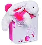 Doudou et Compagnie DC2680 25 cm Strawberry Pompon Rabbit Plush Toy by Doudou et Compagnie