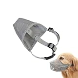 Bornoon 犬用口輪 犬用 マズル口輪 犬の口輪 しつけ口輪 犬無駄吠え対策 犬 口のカバー 噛み防止 家具破壊防止 傷舐め防止 小 中 大型犬 犬用訓練 サイズ調節可能 犬用訓練用品 (グレー, XL)