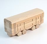 No.112　路面電車　　木のおもちゃ　組木 OSKオガワ精機
