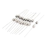 uxcell ガラス管　ヒューズ管　 電気コンポーネント　スローブロー速断ヒューズ　250V 15A　10個入り