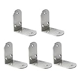 AliseステンレススチールHeavy Dutyコーナーブレースジョイント角度ブラケットシェルフブラケット壁吊り2 x 2インチ、つや消し仕上げ 65x65mm (5Pcs) J32088-5P