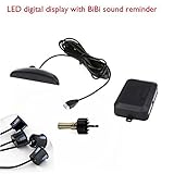 Rainbow 4 car Parking Sensors With LED Display Parking Radar Sensor Car Reverse Backup Radar [並行輸入品]