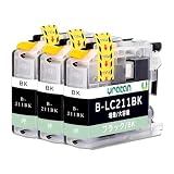 LC211BK 3本 互換インク 互換品 ブラザー（Brother）用 純正品併用 LC211-4PK 個包装 大容量 残量表示 ICチップ対応 DCP-J968N J963N J962N J767N J762N J567N J562N MFC-J887N J880N J990DN J997DN J900DN J907DN J830DN J837DN J730DN J737DN インク