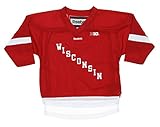 Wisconsin Badgers NCAA Little Boys Toddlerレプリカホッケージャージー、レッド