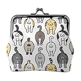 おもしろ 猫 猫柄 面白い ねこ アニメ 小銭入れ がま口財布 レザー 可愛い ミニウォレット おしゃれ コインケース ミニ財布 小物入れ 丸型小銭入れ 人気 萌えグッズ プ誕生日 プレゼント