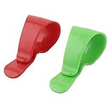 uxcell 車用メガネクリップ サングラスクリップ サングラスホルダー 眼鏡クリップ カーアクセサリー 眼鏡ホルダー カードホルダー プラスチック グリーン レッド 2個入り