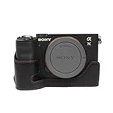 kinokoo SONY ソニー デジタルカメラ A7C ケース a7c専用 カメラケース ボディケース レザー バッテリーの交換でき 三脚ネジ穴付き 本革（ブラック）