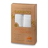 Natemia Extra Soft Bamboo Muslin Swaddle Blankets | XL Size (47x47) | Perfect Baby Shower Gift [並行輸入