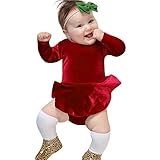(プタス)Putars ベビー服 子供服 女の子 ワンピース ロンパース クリスマス ベルベット 可愛い 秋冬 記念日 プレゼント 6-24ヶ月