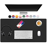 Yomowi デスクパッド 超大判 両面PU レザーマウスパッド 80cm x 40cm オフィスデスクマット 防水 オフィス/ホーム用