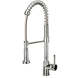 Builders Shoppe 1151 CP 21 "シングルハンドルプルダウンキッチン蛇口春、クローム仕上げ